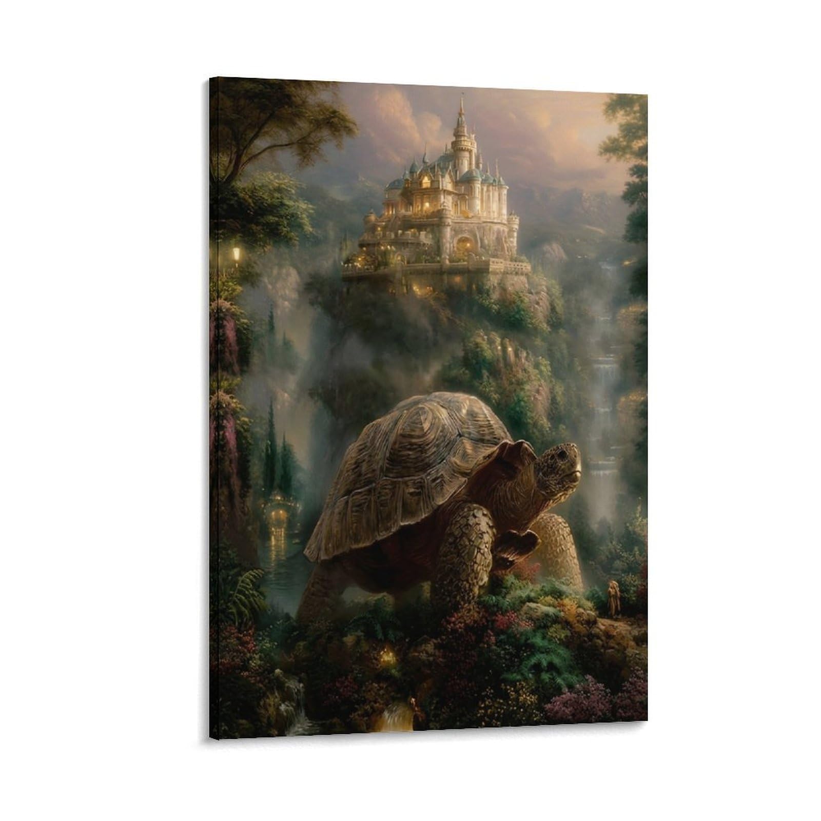 DHBANEIOK Fantasy Castle Landscape Poster Artwork Giclee Canvas Prints Modern Canvas Wall Art Picture Wall Hanging for Bathroom Wall Decor 24x36inch(60x90cm)