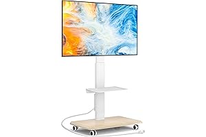 Sleek Rolling TV Stand with Motorized Controls