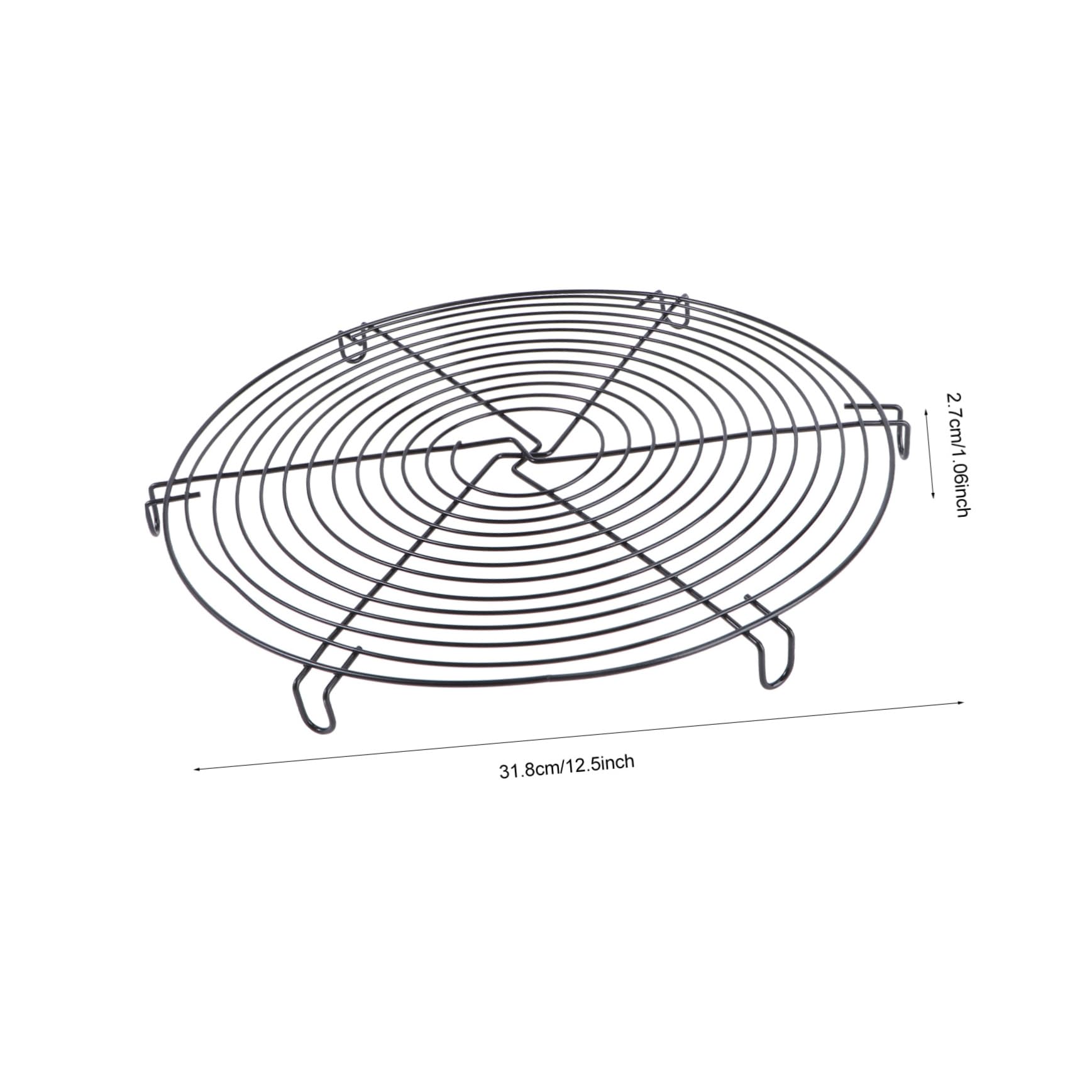 OKUMEYR 1Pc Black Cooling Rack for Baking Sturdy Dessert Drying Rack Non Stick Coating for Cookies Cakes Muffins Capacity Kitchen Helper
