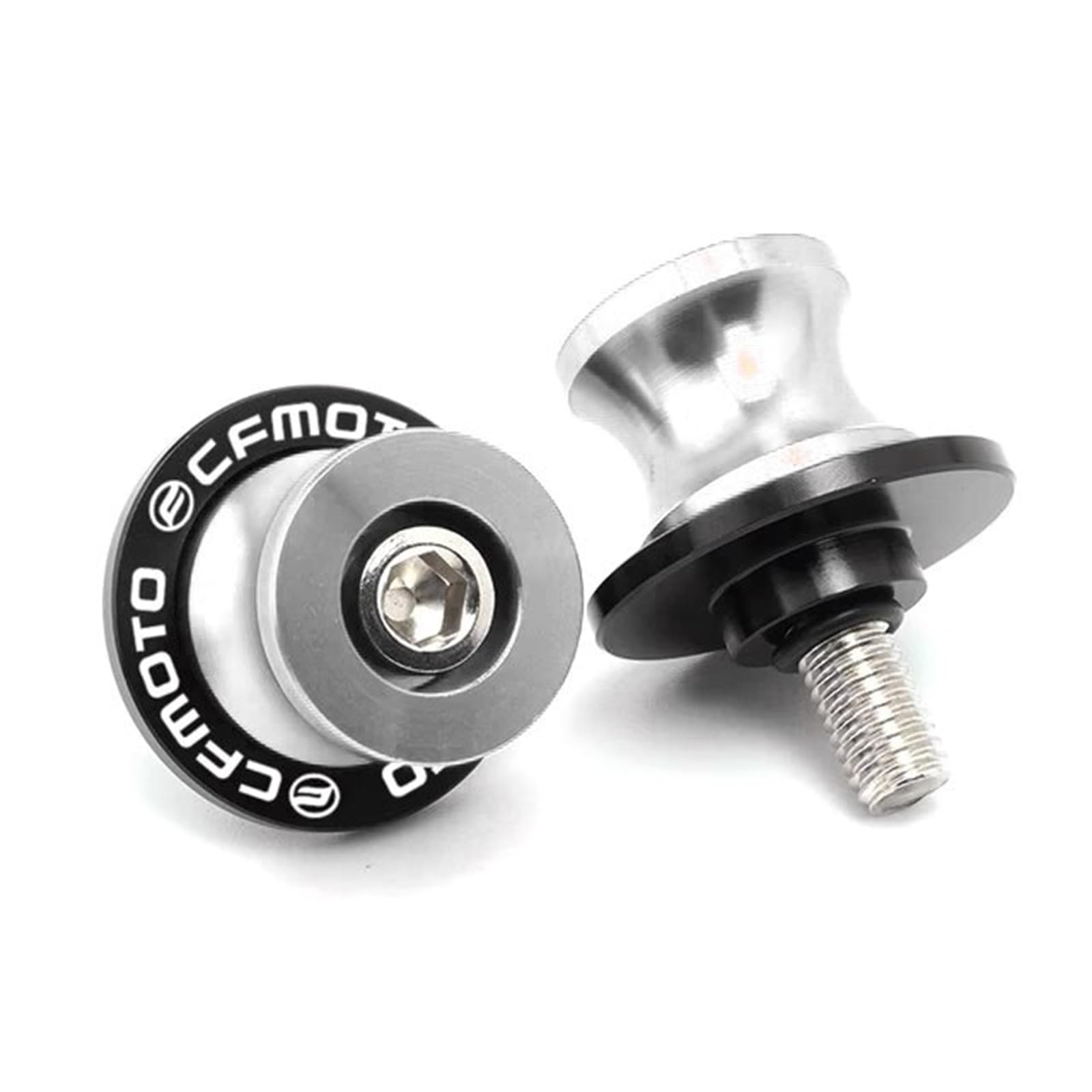 Swing Arm Spools Slider Lift Stand Pins for CFMOTO 450SS, ibex 450, 450NK (Silver)