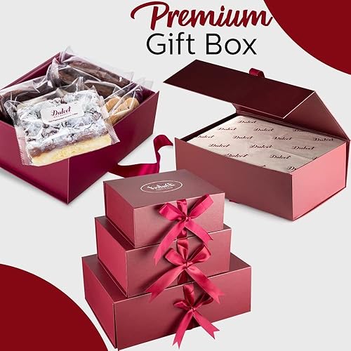 Miniatura 6 de Dulcet Gift Baskets Gran torre de regalo gourmet, cesta de regalo de comida única, regalos navideños para clientes, incluye brownies de nuez, rubios