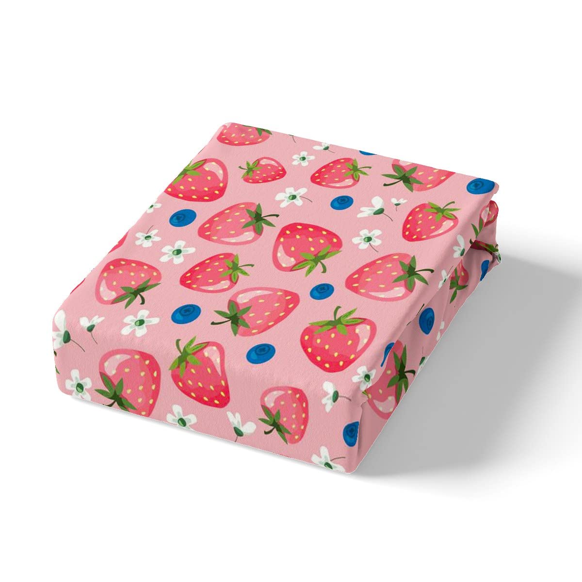 Set di lenzuola da letto con motivo fragola, per bambine e ragazze, con stampa di frutta