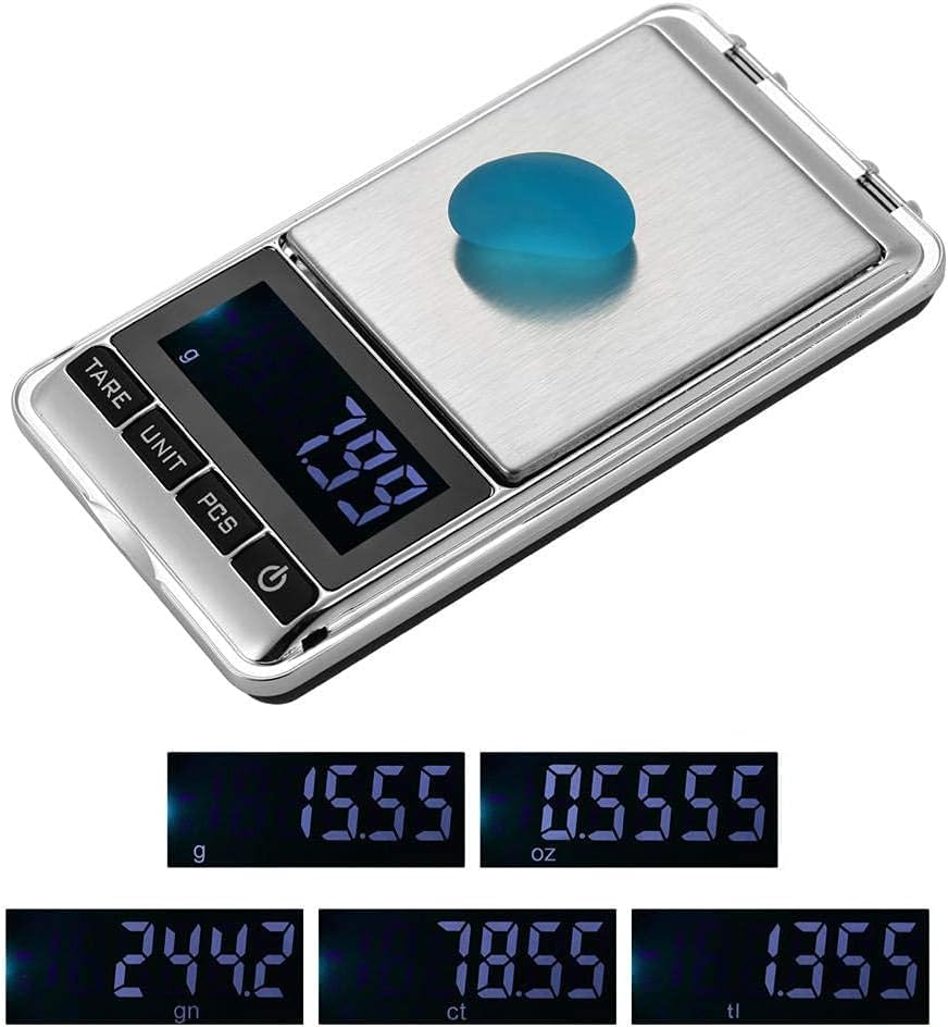 Balance à grammes portable, Balance électronique de poche de haute précision, mini balance de cuisine avec affichage - 1000 g 0,1 g