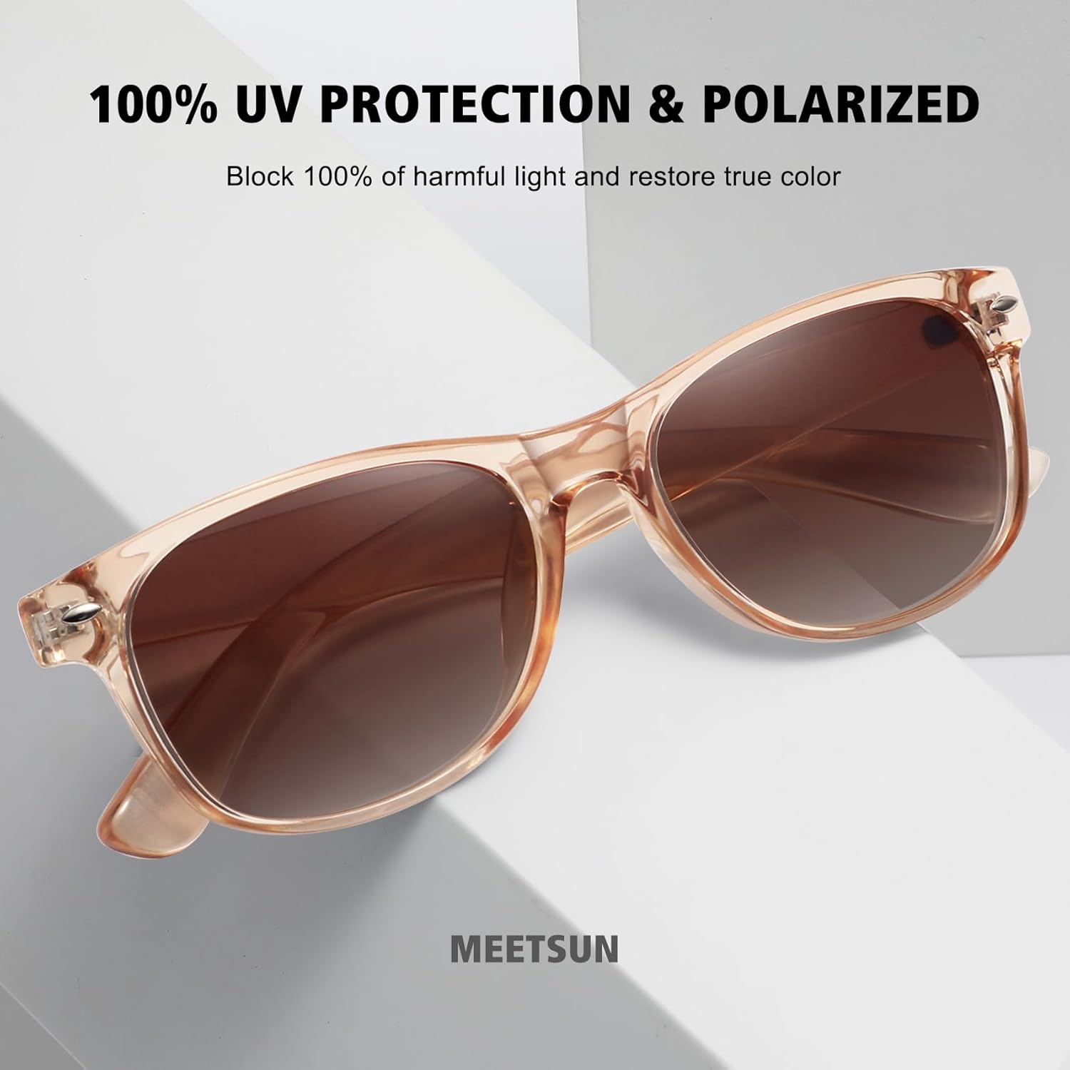 MEETSUN Classic Polarized Sunglasses for Women Men Trendy Retro Sun Glasses for Driving UV Protection (3 Pack) - Image 5