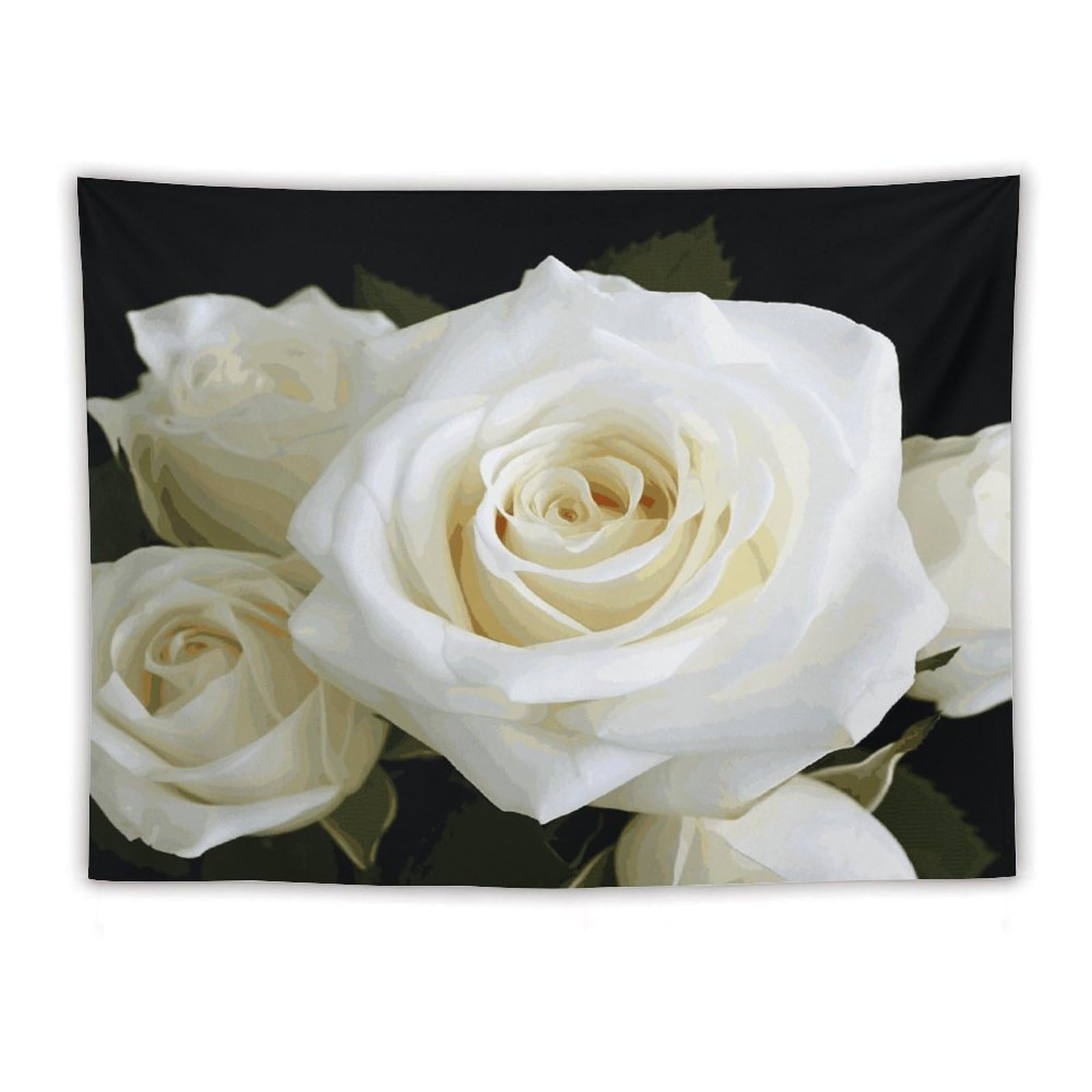 LDGSUPH White Rose Tapestry Wall Hanging Decor Anti-fading Aesthetic Wall Tapestries Fashion Wall Blanket Decor Modern Wall Art Tapestry for Bedroom Home Decor 60"x80"