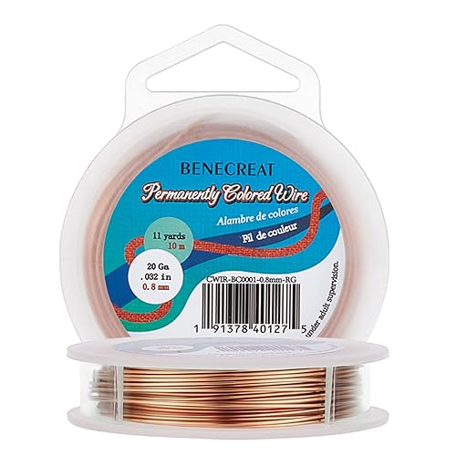 BENECREAT - Alambre de cobre de color permanente, calibres 182022242628