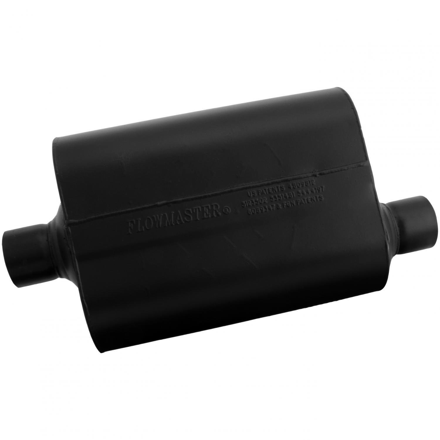 FLOWMASTER フローマスター 952547 スーパー40シリーズ Flowmaster 952547 Super 40 Muffler - 2.50 Center IN / 2.50 Offset
