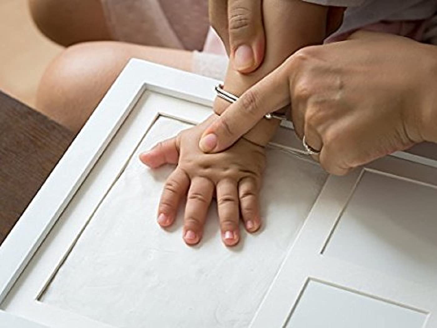 Mold Memories Baby Clay Handprint & Footprint Kit With Frame - Non Toxic, Baby Friendly Clay - White, 1 Count 2