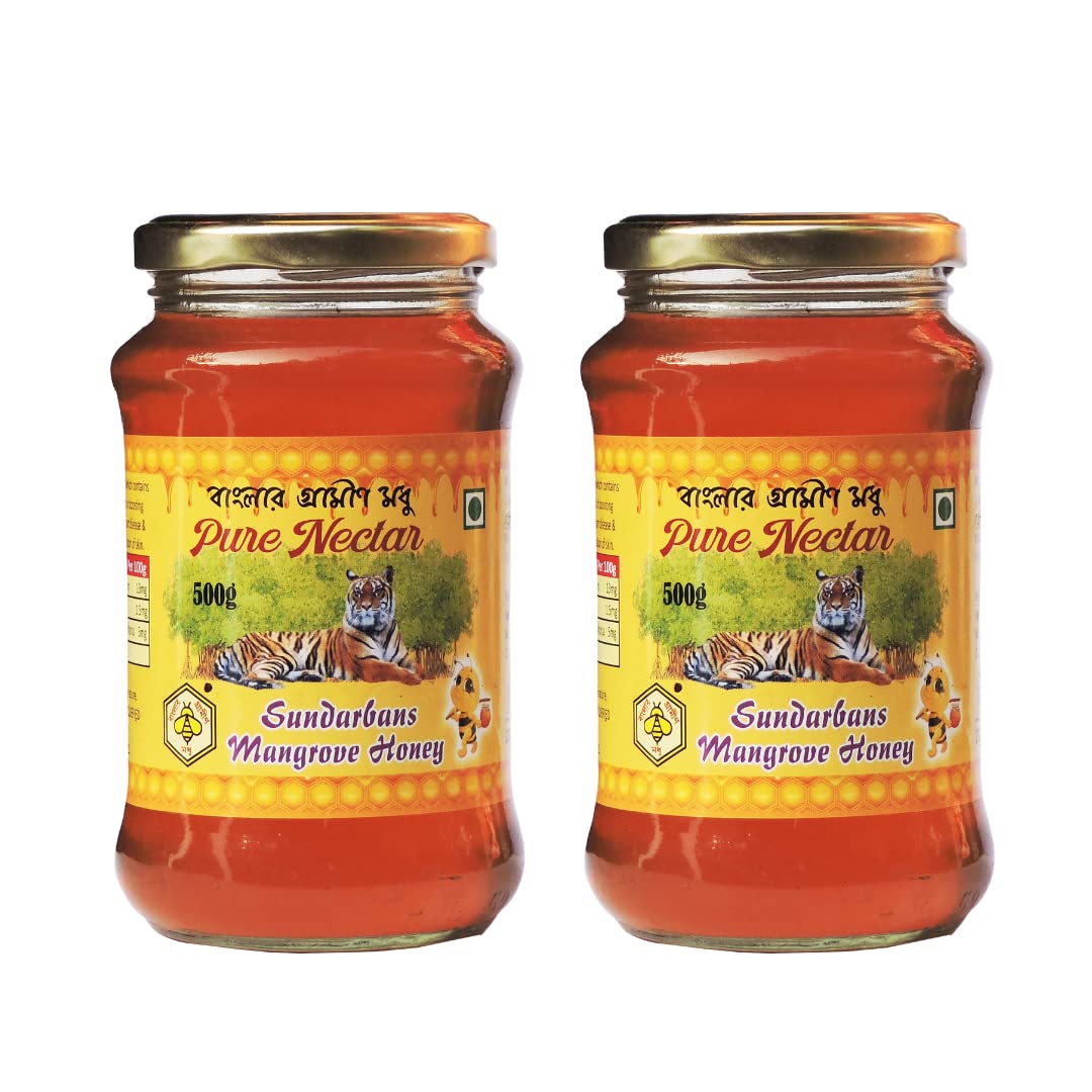 Natural Extract Mangrove Raw Honey Collected by Maulis of (sundarban Biosphere Reserve) |Pure Original Honey, Raw & Unprocessed |No Sugar Adulteration - 500 gm Glass Jar [Pack of 2] (B0BX9C4XPB) Amazon Price History, Amazon Price Tracker
