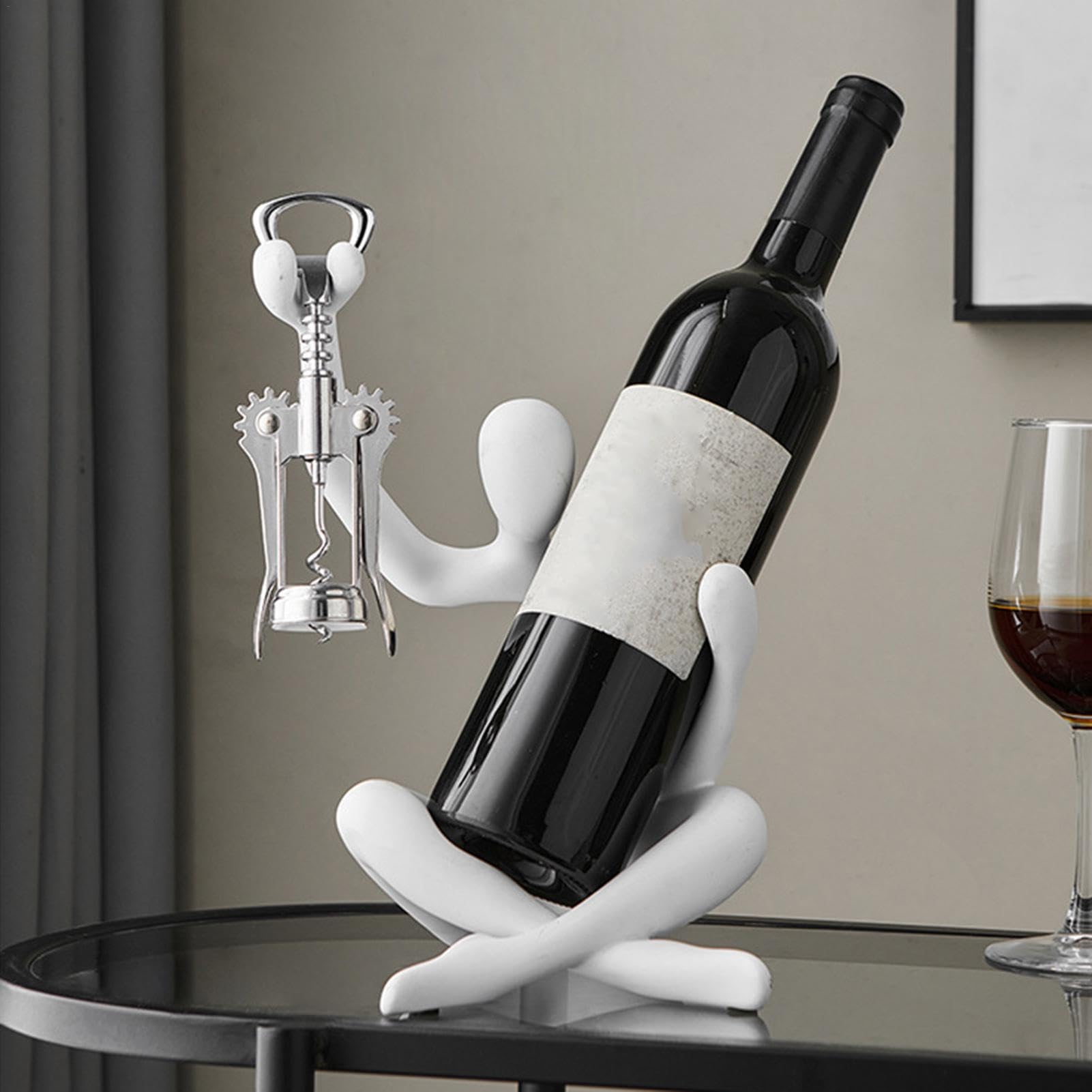 Estante de Vino para encimera, Soporte de Vino de Resina sin abrebotellas