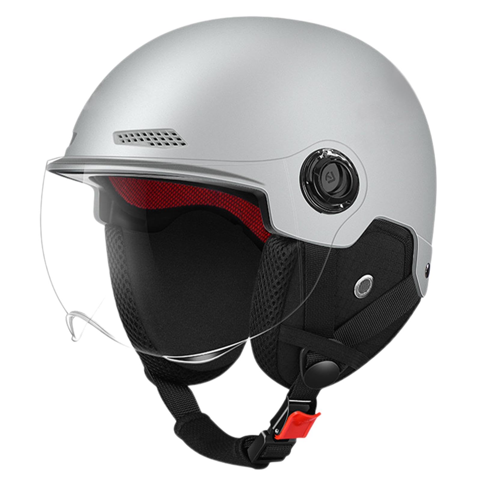Motorcycle Helmet, Open Face Motorcycle Helmet, Helmet Motorbike Adult, 3/4 Motorcycle Helmets With Clear Visor, Motorcycle Half Helmet, Moped Scooter Helmets Four Season Helmets For Women, Men