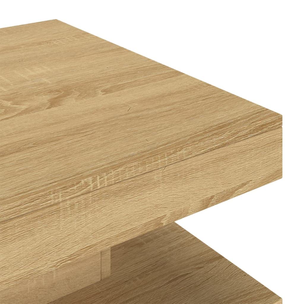vidaXL Mesa de Centro Mueble Sofá Auxiliar Habitación Decorativa Dormitorio Salón Sala Oficina Despacho Estante Casa Hogar de MDF Marrón Claro