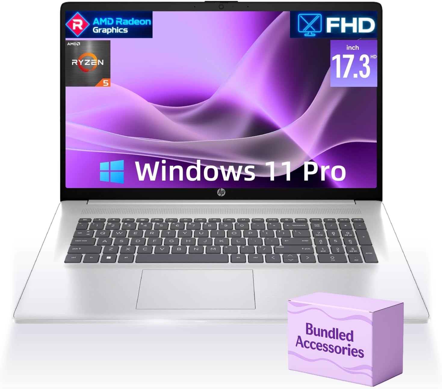 HP Flagship 17 Business Laptop Computer – Windows 11 Pro, 17.3″ Full HD Anti-Glare IPS Display, AMD Ryzen 5 7430U, 64GB RAM + 2TB SSD, Webcam, Wi-Fi 6, USB A/C, HDMI, with Accessories HP Flagship 17 Business Laptop Computer – Windows 11 Pro, 17.3″ Full HD Anti-Glare IPS Display, AMD Ryzen 5 7430U, 64GB RAM + 2TB SSD, Webcam, Wi-Fi 6, USB A/C, HDMI, with Accessories