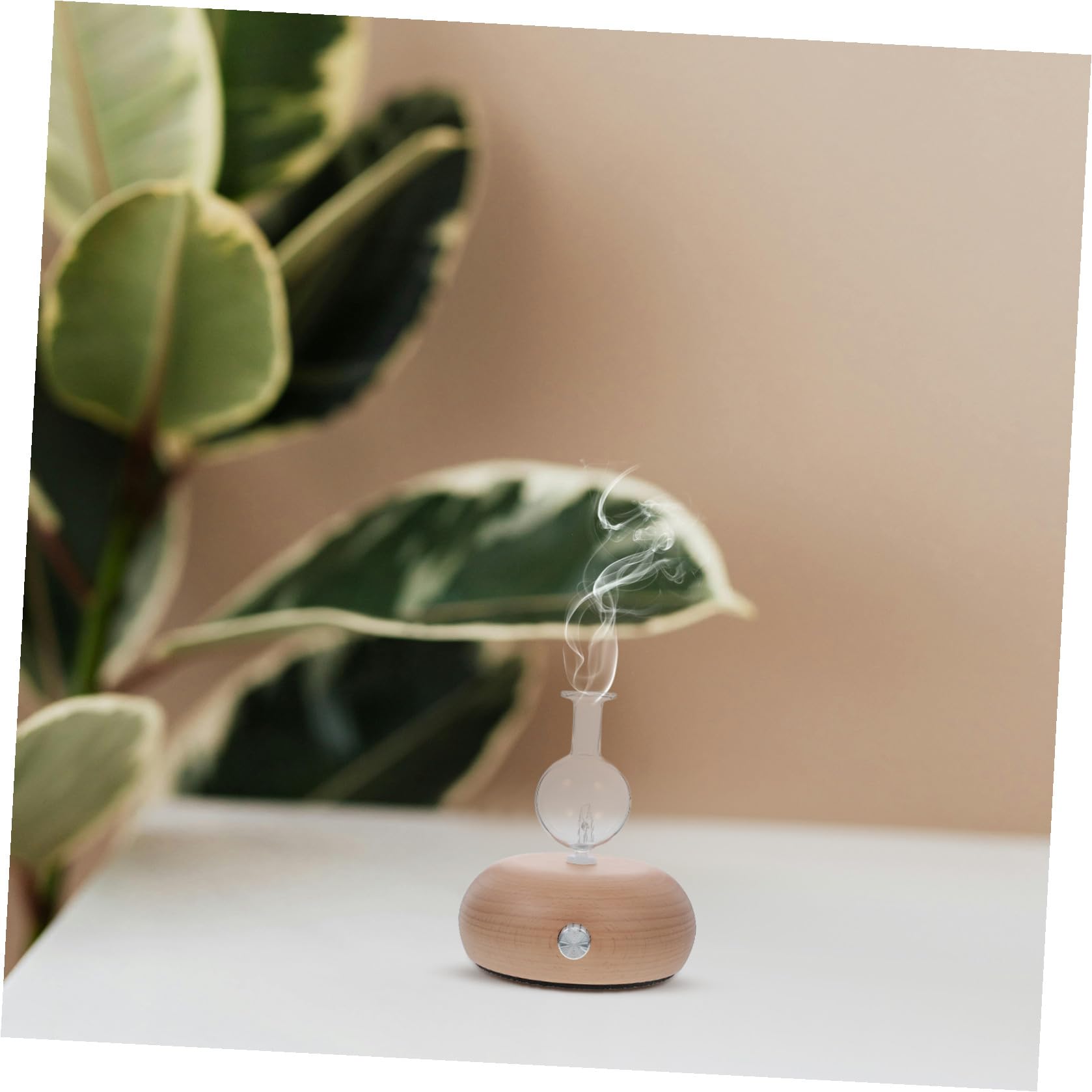 Difusor Capacidad 6w de Aceites Esenciales para Aromaterapia Varios Estilos Mejora y Purifica el Aire con Atomizador de Vidrio y Base de Plástico para Sala y Biblioteca