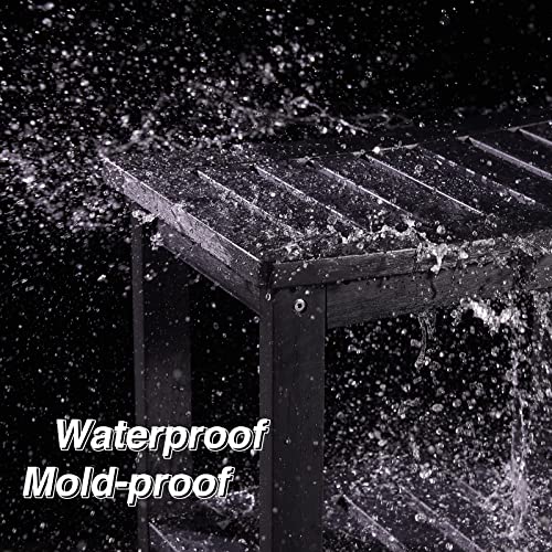 Psilvam-Poly-Lumber-Shower-Bench-Shower-Stool-with-Storage-Shelf-Shower-Benches-for-Inside-Shower-Water-Resistant-Non-Slip-Design-Shower-Chair-Seat-for-Bathroom-Living-Room-Black