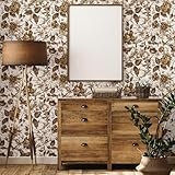 QUCHENG Rose Floral Wallpaper European Vintage Style Wall Decor Butterfly Furniture Refitting Stickers Removable Self Adhesive Sticker Peel Stick Dresser Decal Bedroom Livingroom Decoration