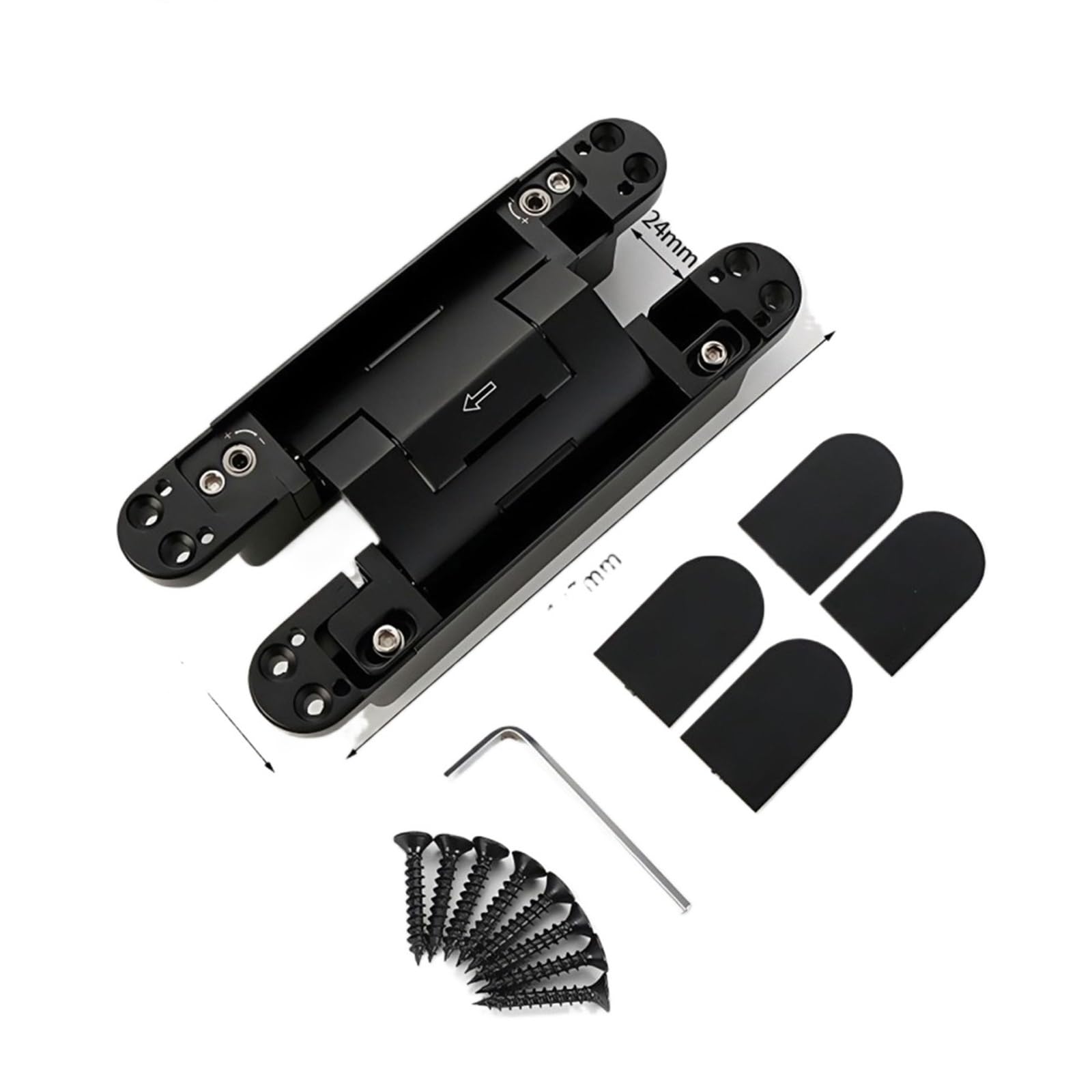 Adjustable Hinges Folding Invisible Hydraulic Hinge with Quiet Closing for Daily Furniture Door Assembly Fitting(Color 02)