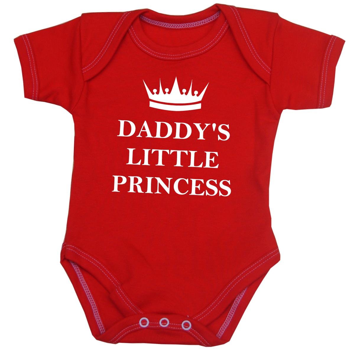 Babyprem Red Baby 'Daddy's Little Princess' Clothes Bodysuit Vest 6-9