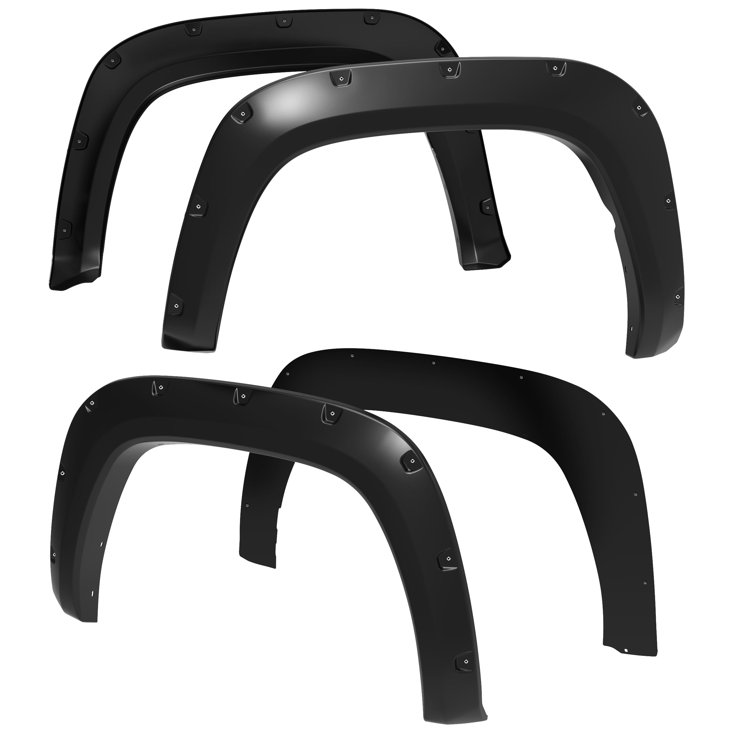 Tyger Auto Fender Flare Compatible with 2022-2024 Toyota Tundra, Smooth Textured Paintable Bolt-Riveted Style 4pc | TG-FF8T4518