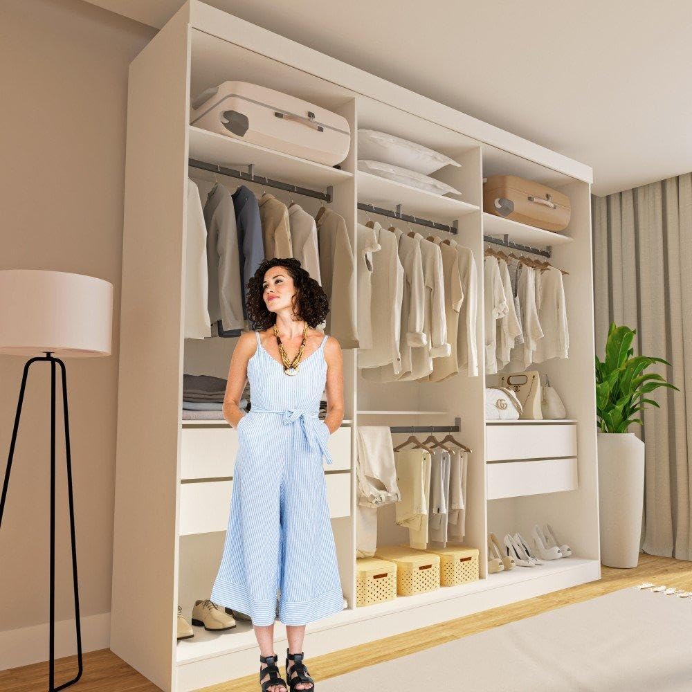 Closet Casal 4 Gavetas Paris Minastex Branco | Amazon.com.br