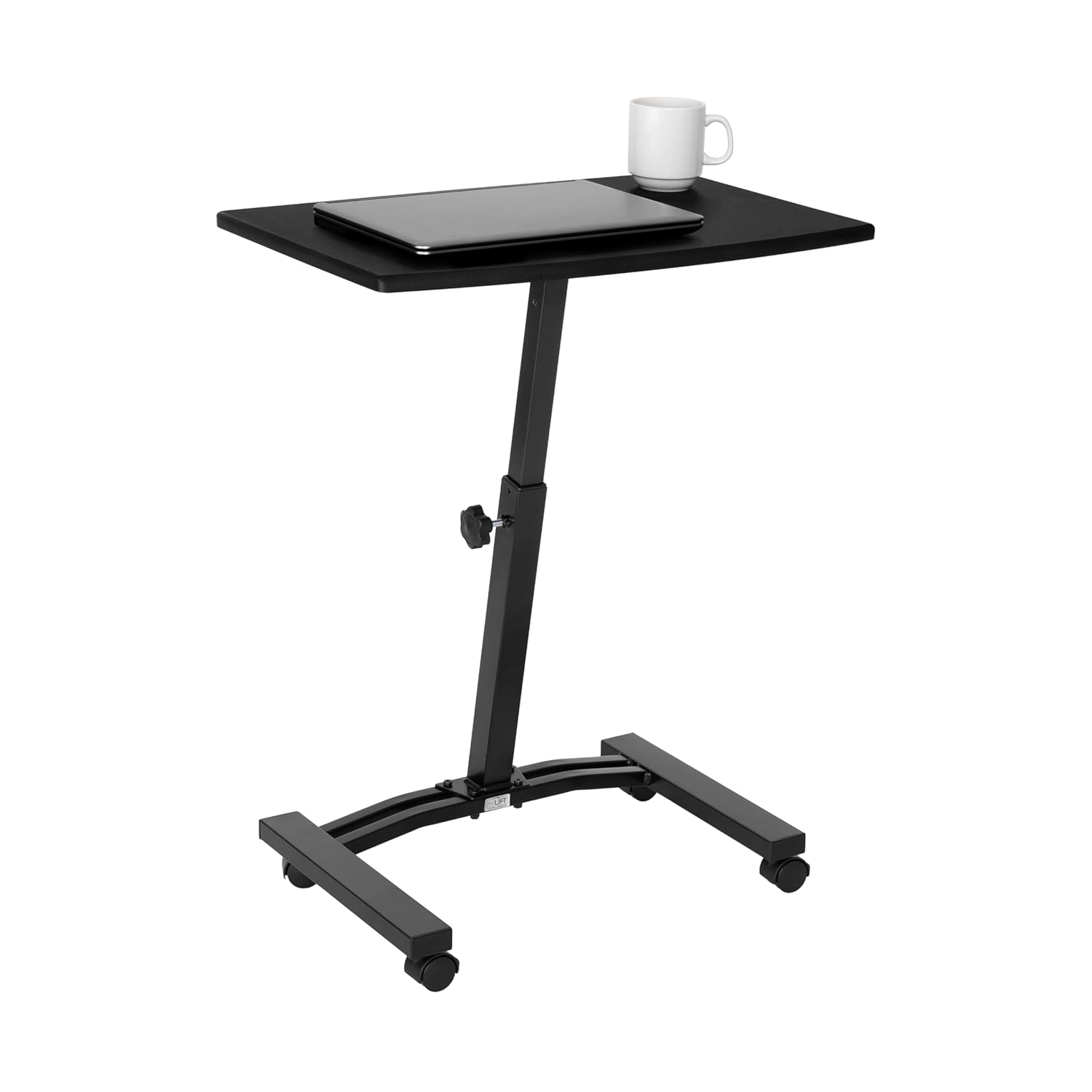 Seville Classics Airlift Mobile Height Adjustable Laptop Stand Computer Workstation for Sitting Classroom Home Office Medi
