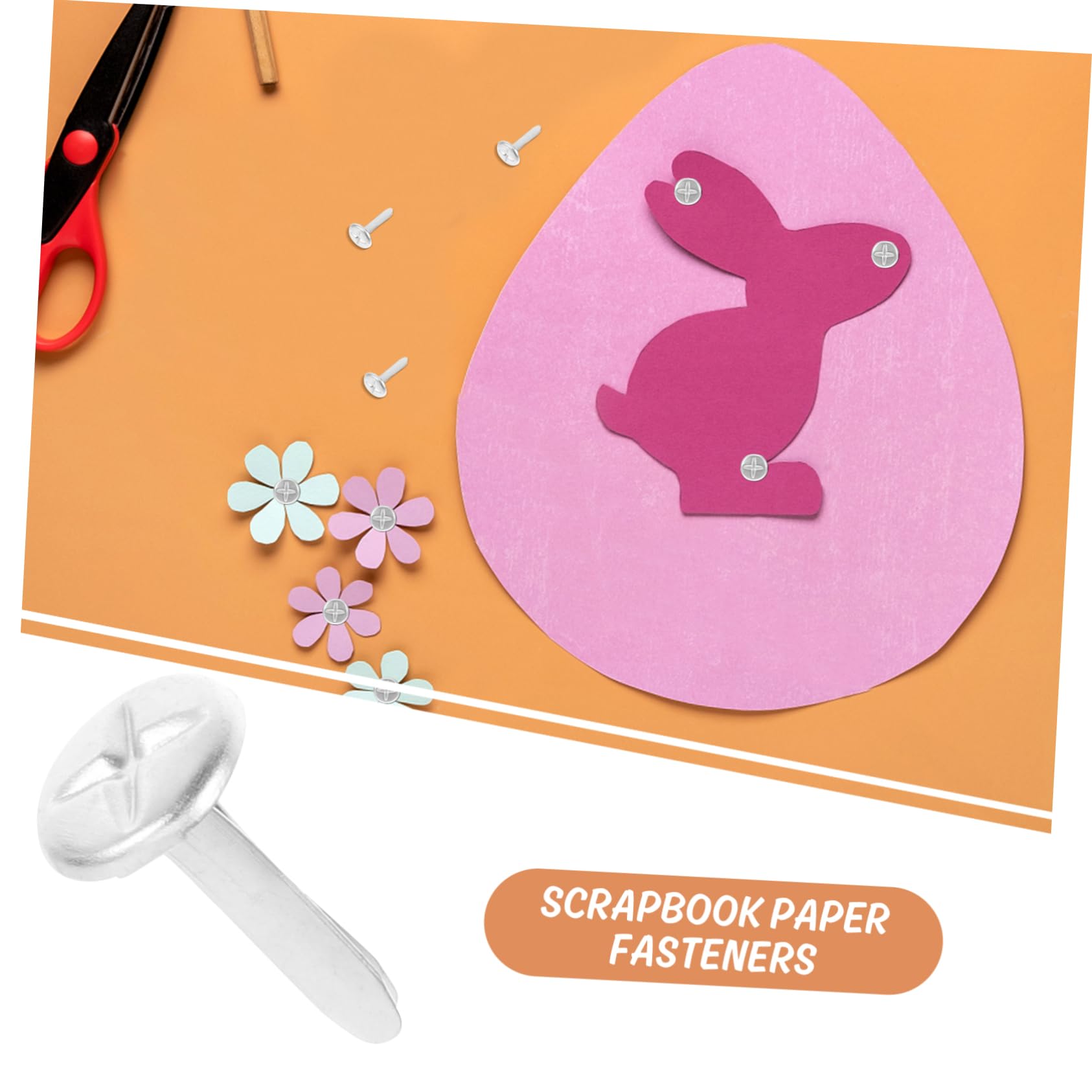 Gadpiparty Scrapbooking Brad Paper Fasteners 100pcs Small Brad Nails for Hanging Pictures and