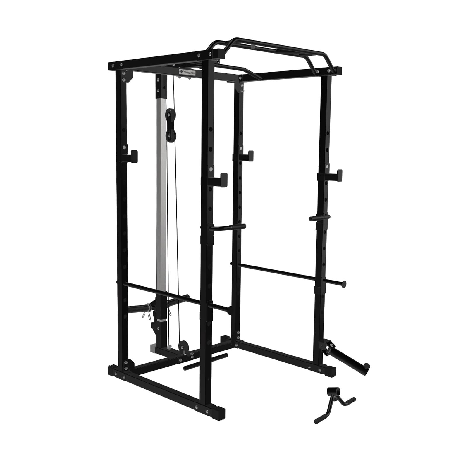 Multiestación de Fuerza Rack de musculación, Power Rack Squat, Jaula de Sentadillas, Equipo de Ejercicio de musculación, Gimnasio en Casa,114 x 140 x 220 cm