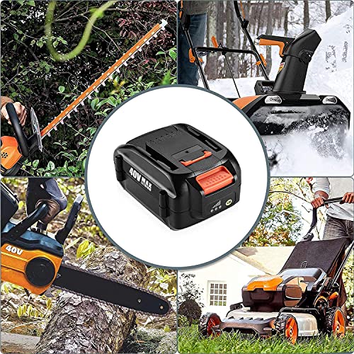 Powilling 40V 3.5Ah Lithium Battery & Charger For Worx WA3580 WG180 WG280 WG380 WG580