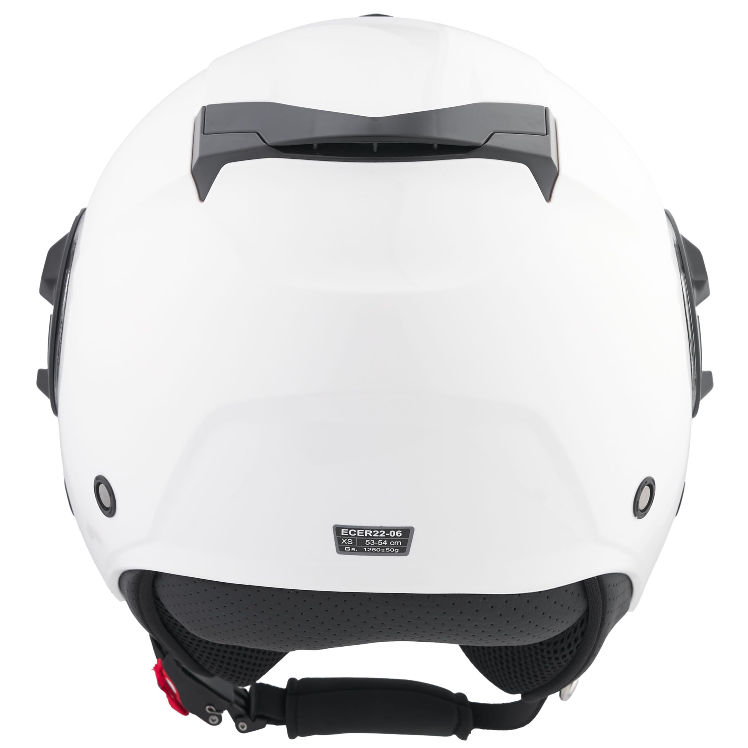 Casco Jet BHR 809 Doppia Visiera - Omologato ECE, Ventilazione, Interni Lavabili, Bianco XL