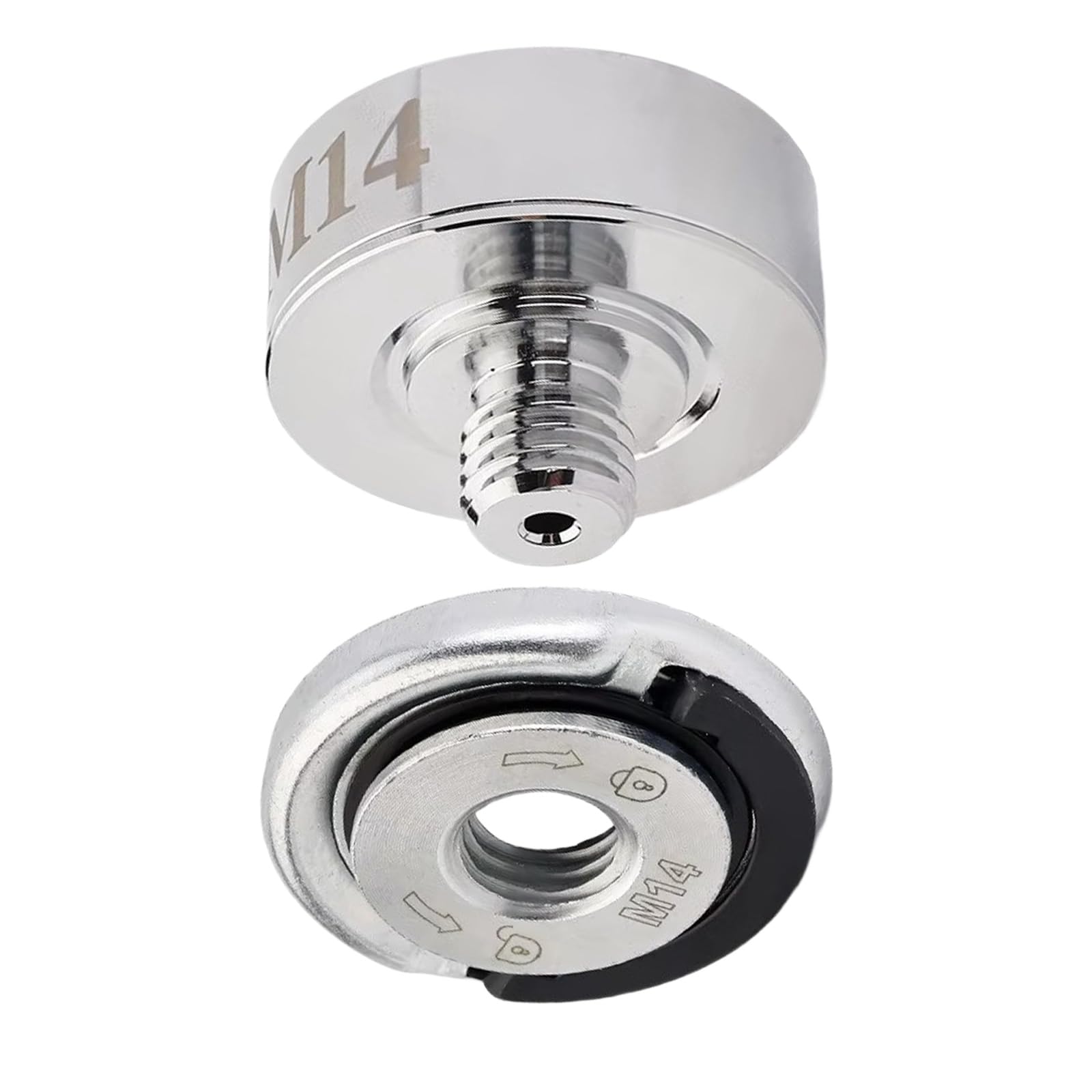 Steel M14 Grinder Shafts Adapter Set Includes Flange Nut Secure Clamping Plate for X Angles Grinder Angles Arbors Adapter