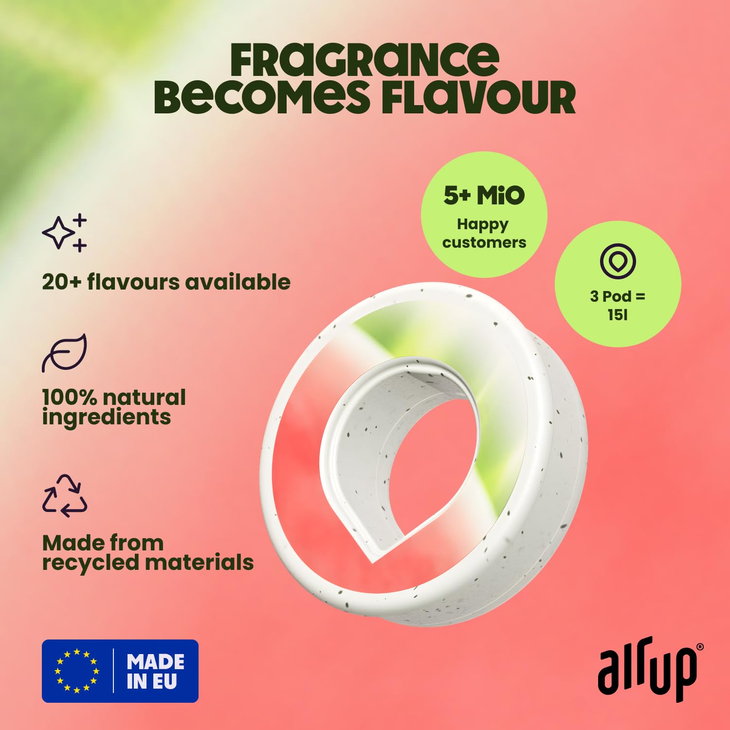 air up Fruity Flavor Mix Multipack - 9x Flavour Pods Wildberry, Apfel & Kirsche für 45L Wasser: Pure Trinkmotivation | Original für air up Flaschen