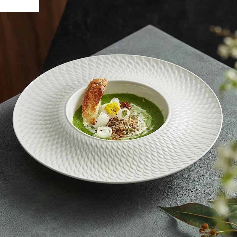 Teller Tiefer Teller Keramikteller Suppenschüssel Salatteller Pastaschüssel Dessertschale Geschirrteller Geschirr(C 12 inch)