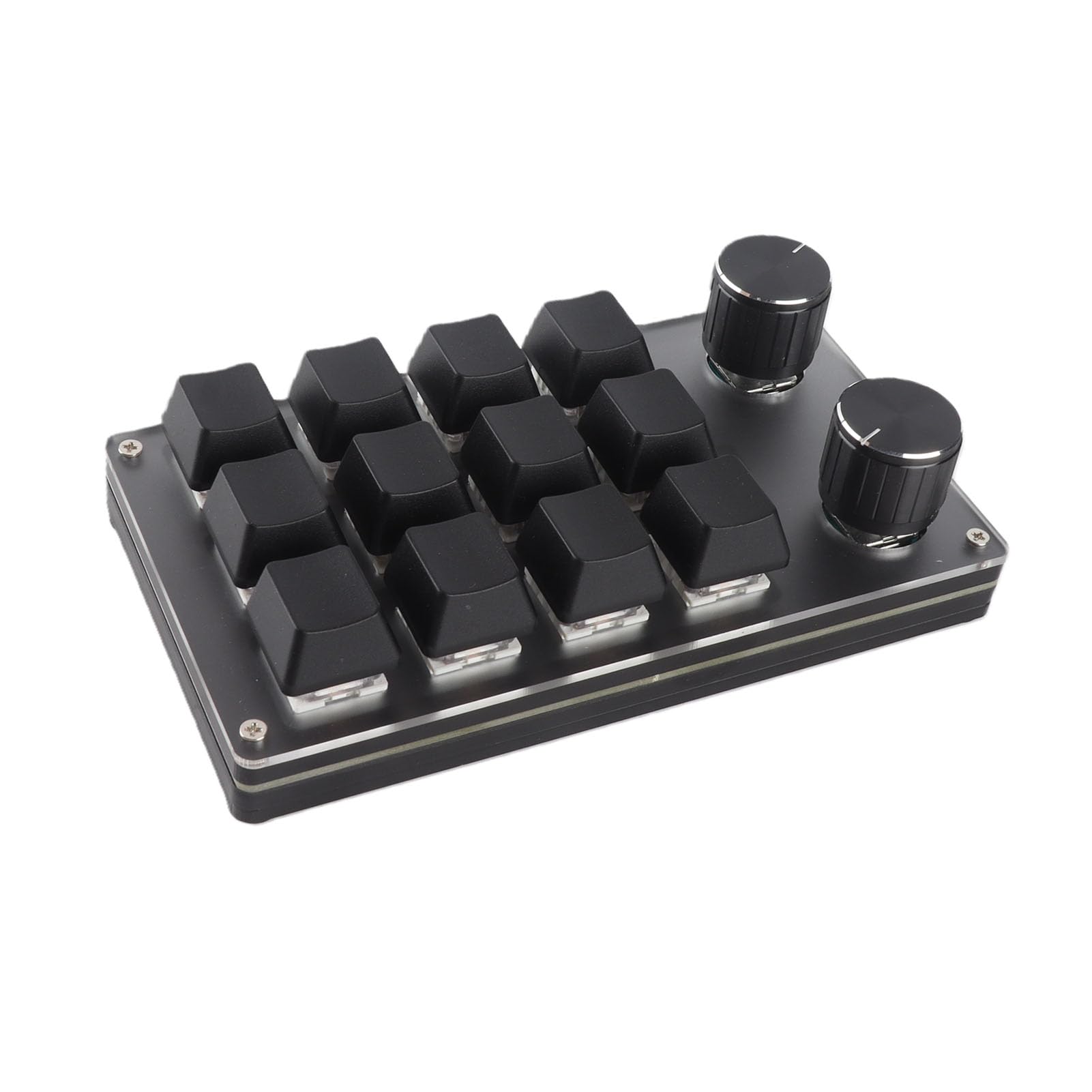 Tastiera Macro Meccanica, Tastierino Numerico USB Programmabile, Tasti, Ergonomico Plug and Play con Manopola Premibile per OS X (12 tasti con 2 manopole)