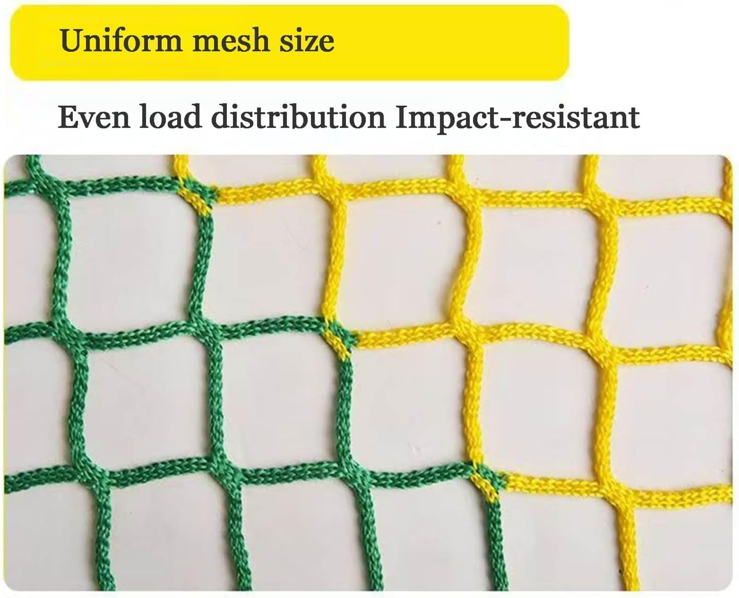 Knotless Polyester Playground Safety Net Cargo Netting Flexible and Resilient Balcony Cat Nets for Construction Sites HSOQN(1.5x5m(4.9x16.4ft))