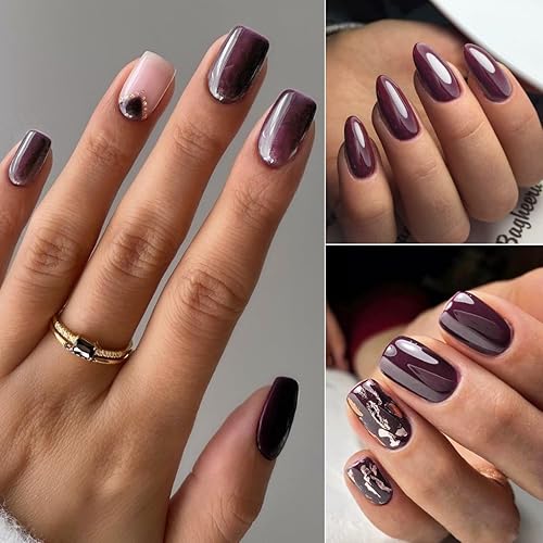 Miniatura 9 de AILLSA Esmalte de uñas en gel verde salvia, esmalte de uñas de color verde de invierno, esmalte de uñas de gel de alto brillo, gel UV para manicura