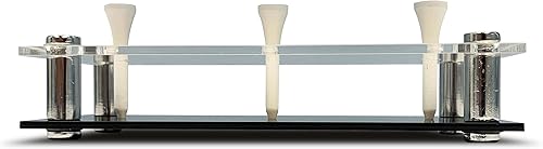 Miniatura 4 de Soporte de exhibición de pelotas de golf acrílicas, capacidad para 3 pelotas de golf, acrílico y metal, 3 camisetas de golf incluidas (acrílico)