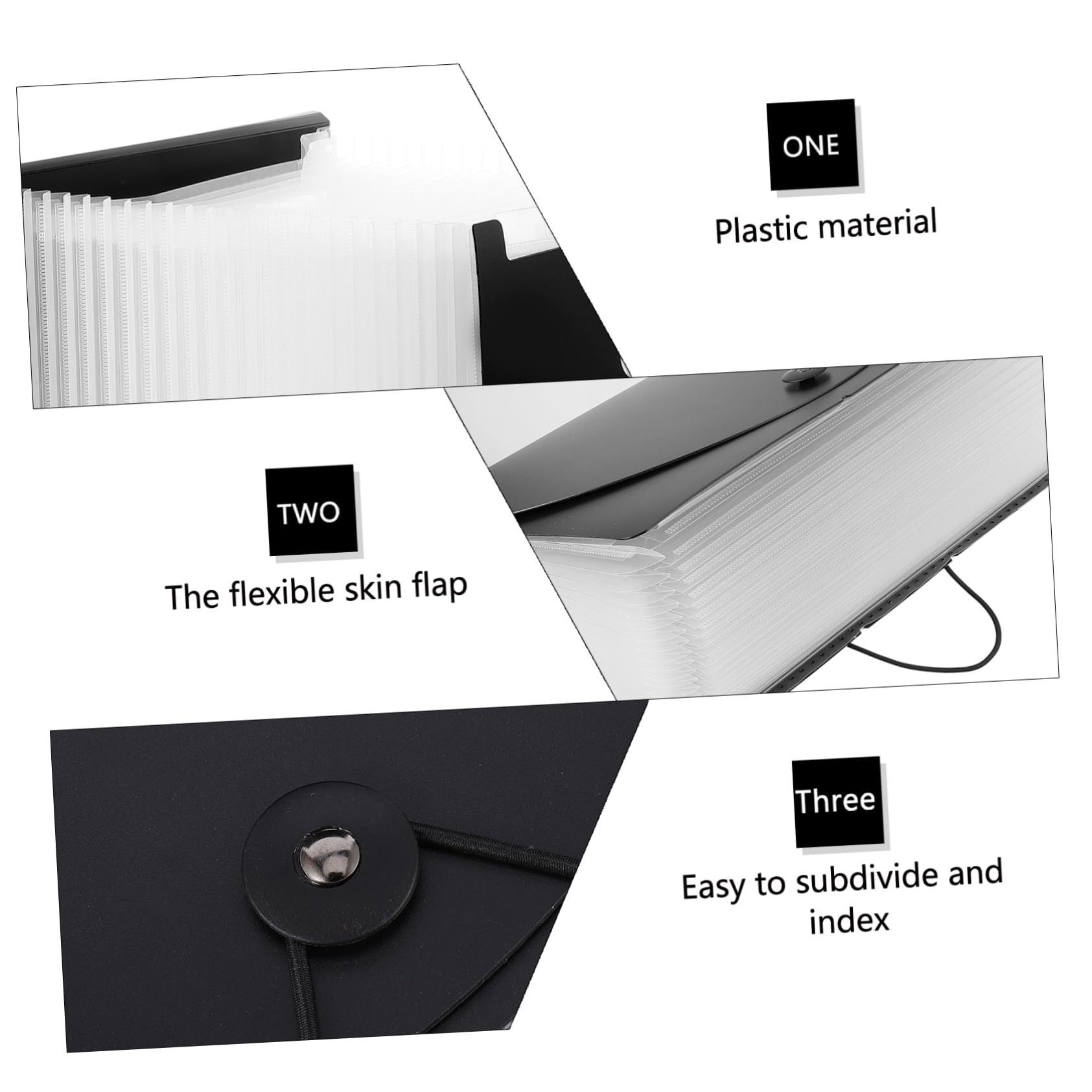 LALAFINA 1pezzi Portadocumenti Plastico Resistenti Cartella Estensibile Strati Organizzatore Fatture Ricevute Compiti Ufficio Casa Scuola