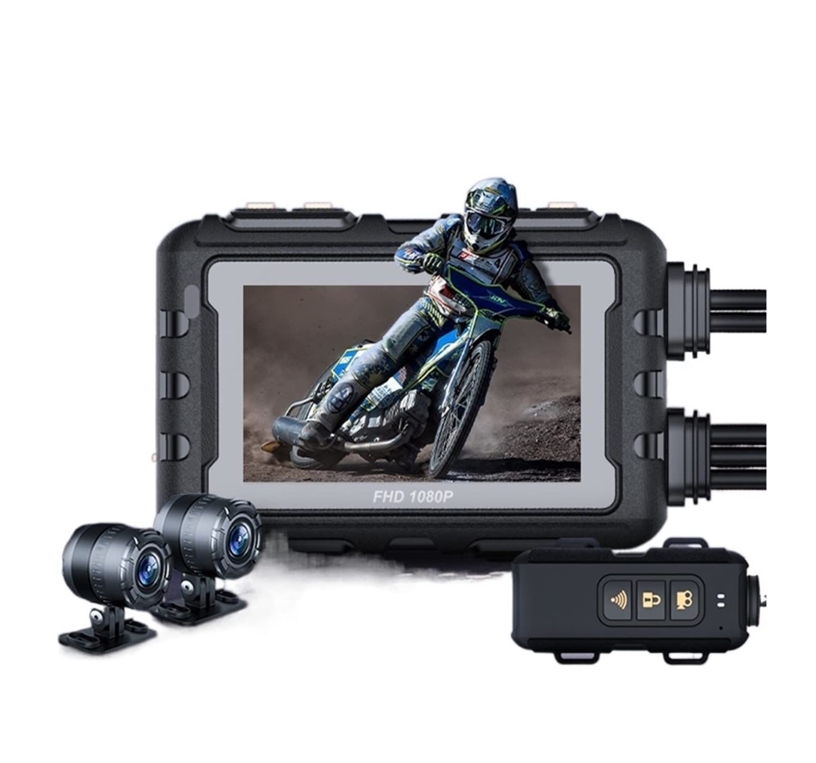 Cámara de salpicadero DVR para motocicleta Full HD 1080P impermeable con GPS 7