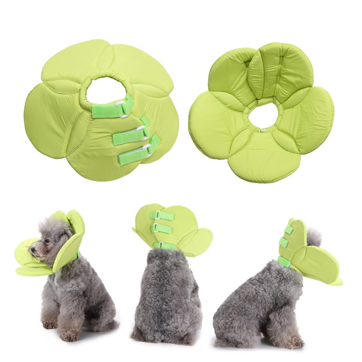 BESPORTBLE 3pezzi Collare Protettivo per Animali Domestici Collare Elisabettiano per Guarigione Ferite Design Ergonomico Misura Media Circonferenza Collo