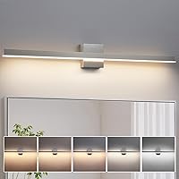 Vista 9 de KAISITE Luz Moderna de Tocador de Baño Dorada Accesorio de Luz Sobre Espejo de 61 cm Accesorio de Iluminación de Tocador Regulable LED de 5CCT