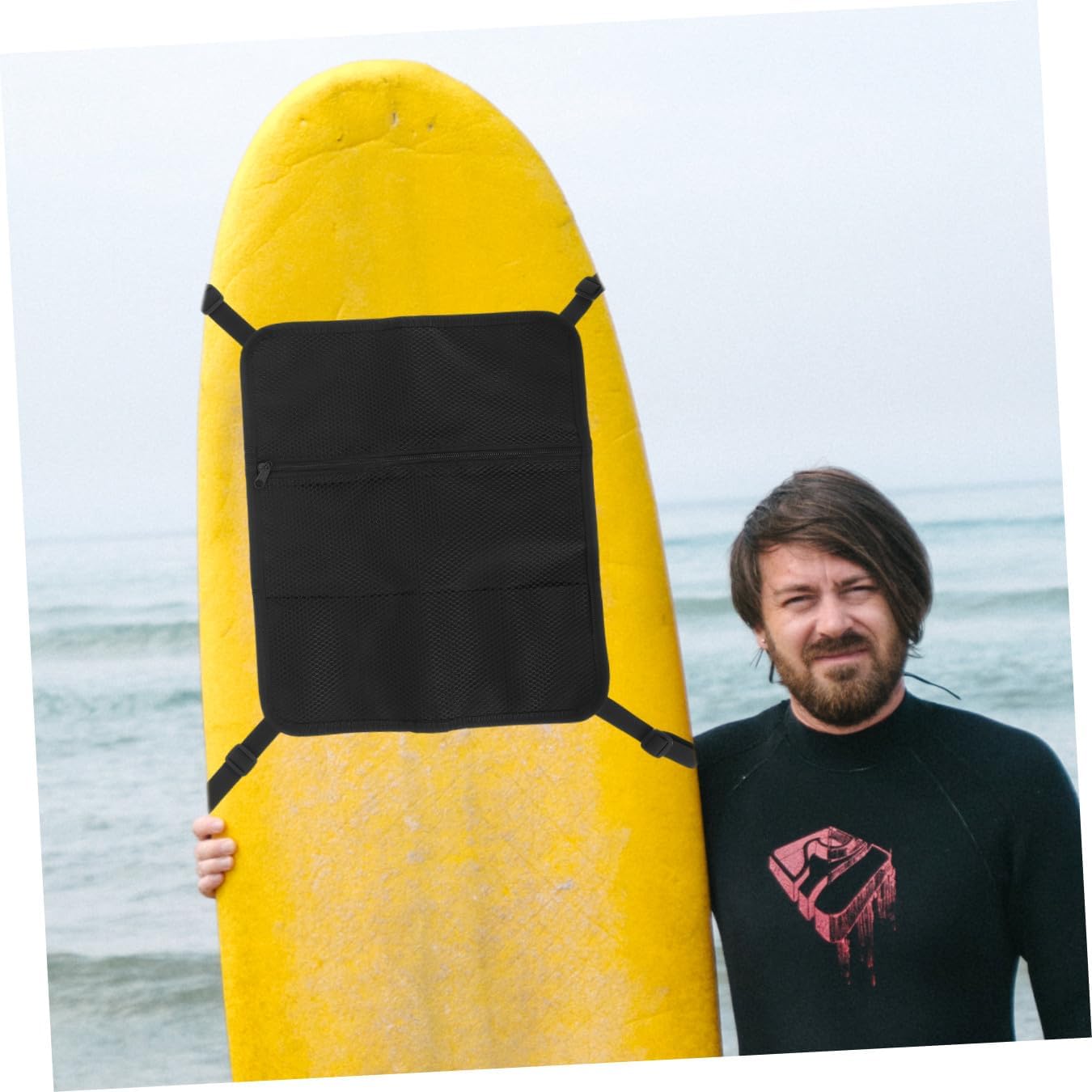 Surfboard Paddleboard Mesh Bag Water Sports Deck Pouch Sup Board Accessories Storage Mesh Sack for Kayak and Stand-up Paddleboarding