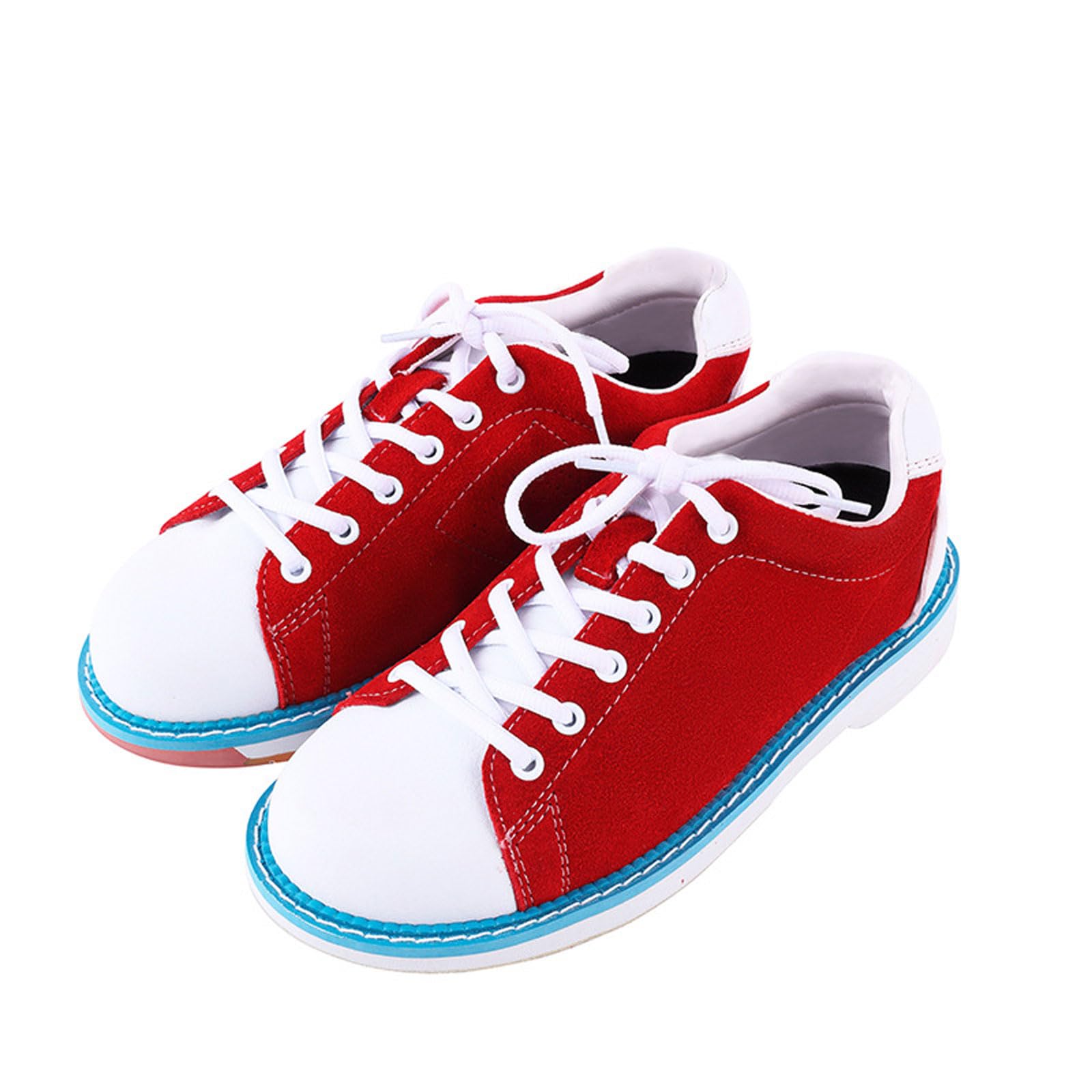 Bowlingschuhe Frauen,Damen bowling-schuhe,Anti-Rutsch Bowls Sneakers,Leichte Atmungsaktive Bowlingschuhe,Schnürung Mode Freizeit-Bowling-Trainingsschuhe,für Amateure und Gelegenheitsbegeisterte