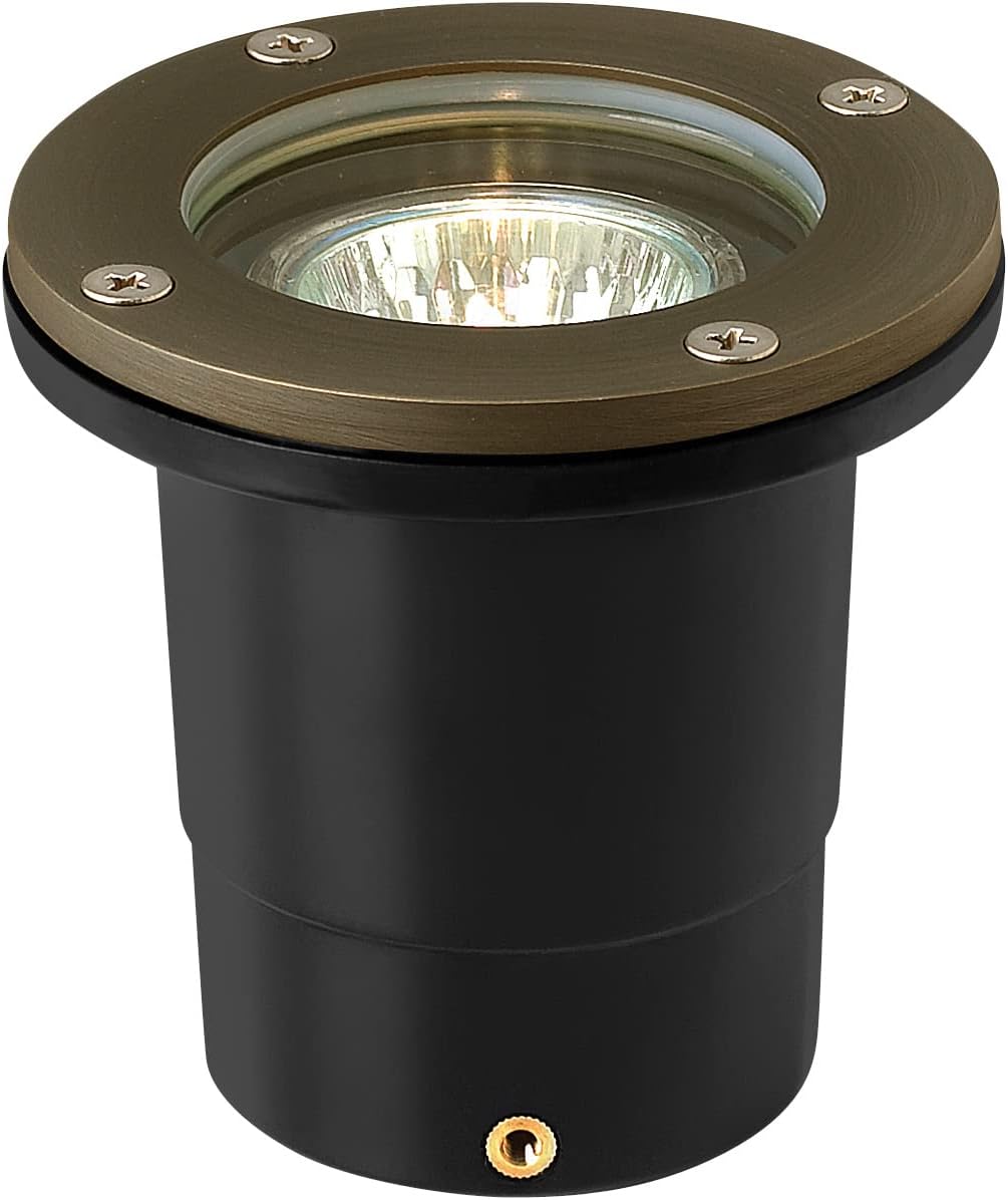 Hinkley Hardy Island 16701MZ Flat Top LED Well Light - Includes Wiring Kit & Anti-Corrosion PVC Burial Sleeve - Matte Bronze