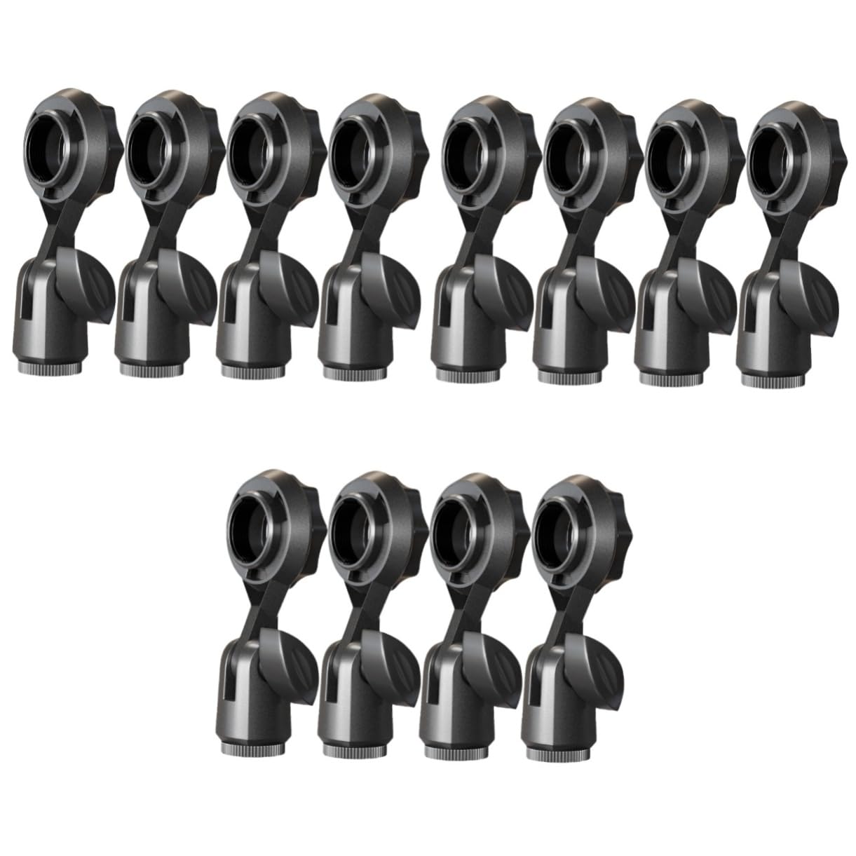 Abaodam 12stücke Mikrofonclip Drehbar Für Tragbare Mikrofone Für Desktop-nutzung Bei Meetings Vorträgen Podcasts Und Video-chats Mit Standardgewinde Und Umwandlungsring