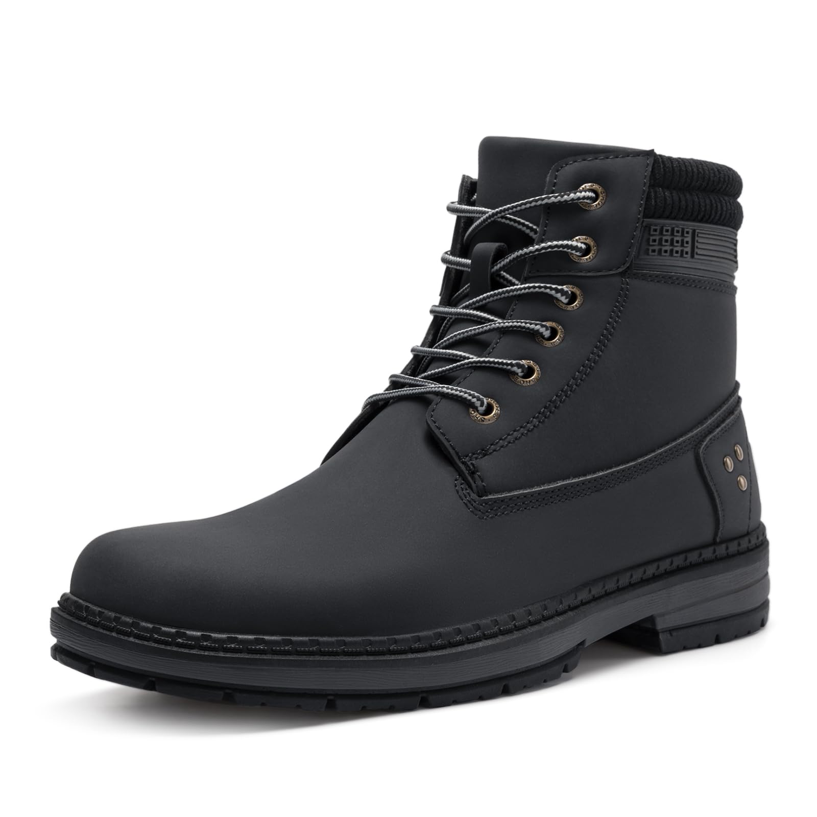 athlefit Casual Men's Hiking Boots Fashion Lace up Combat Boots Low Heel Comfortable Ankle Booties-picture-31