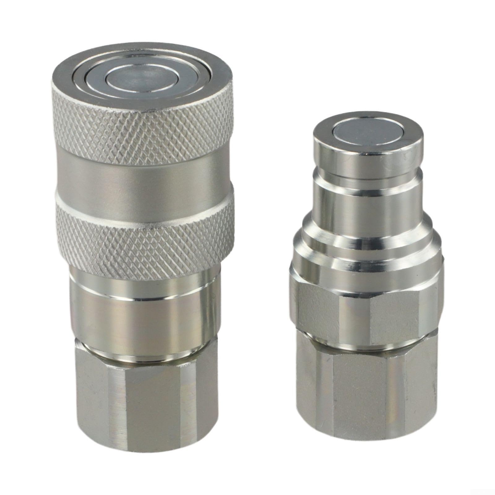 Raccord rapide hydraulique anti-fuite avec valve et revêtement acier G3/8