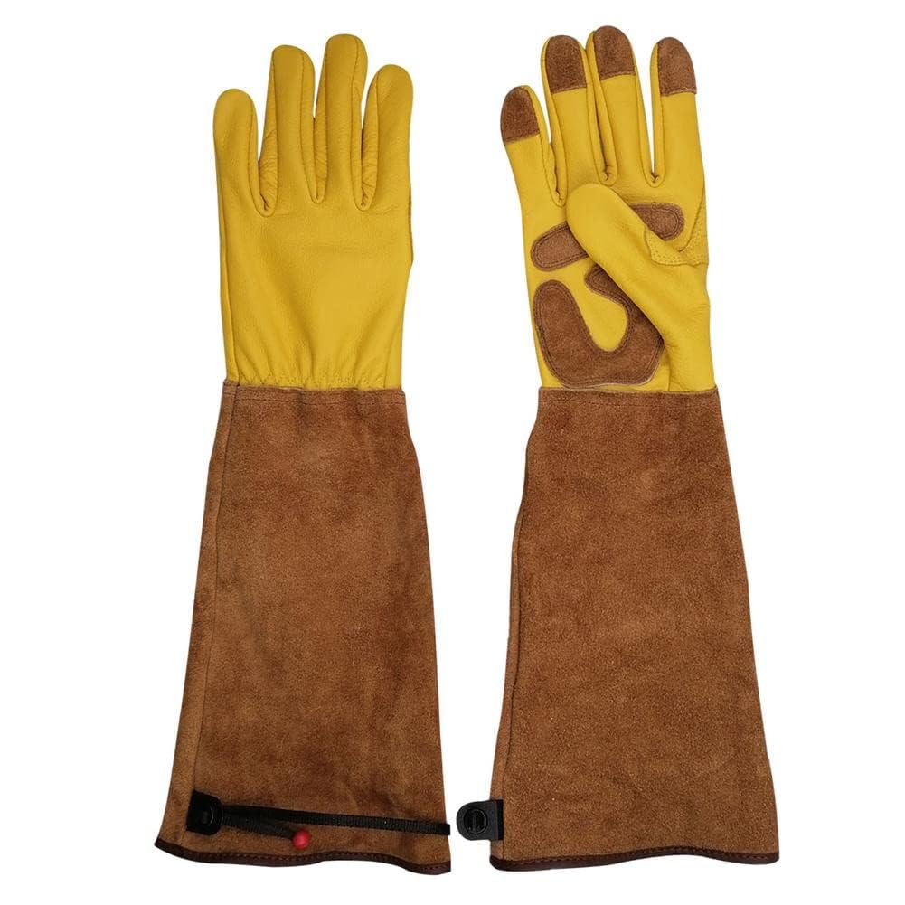 Guanti da giardinaggio, guanti da lavoro, 1 paio di guanti resistenti for potatura di rose, resistenti alle spine, a maniche lunghe, for lavori di saldatura, guanti da giardino.(XL)