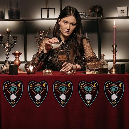 Miniatura 5 de FINGERINSPIRE Ouija - Plantilla de pintura para tablero de 8.3 x 11.7 pulgadas, plantilla de dibujo de ojos en capas grandes, plantilla de plástico