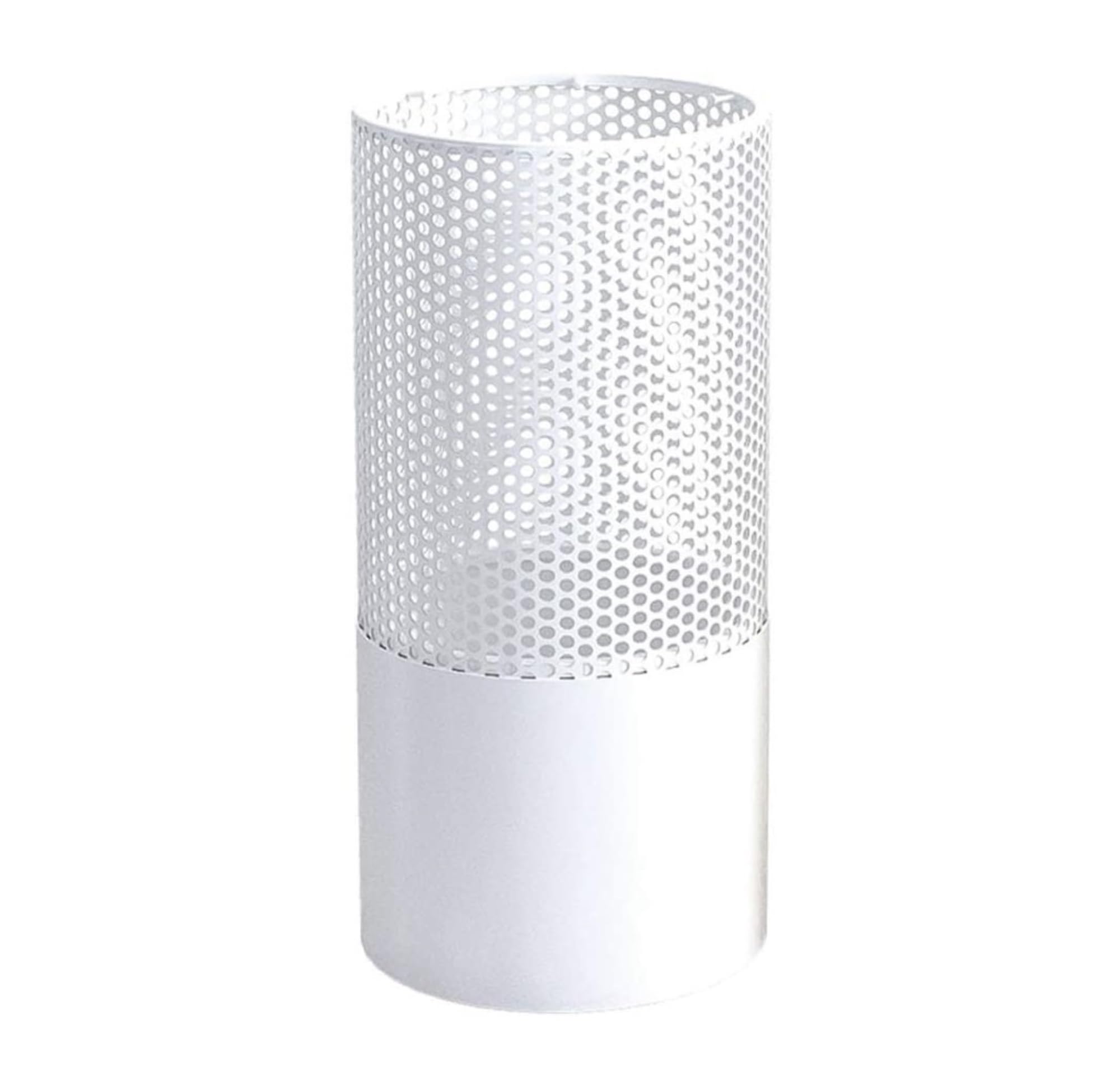 sdSDGrw umbrella stand, Modern Metal Umbrella Stand with Hooks - Hollowed-Out Design for Entryway & Outdoor Use(White,50cm)