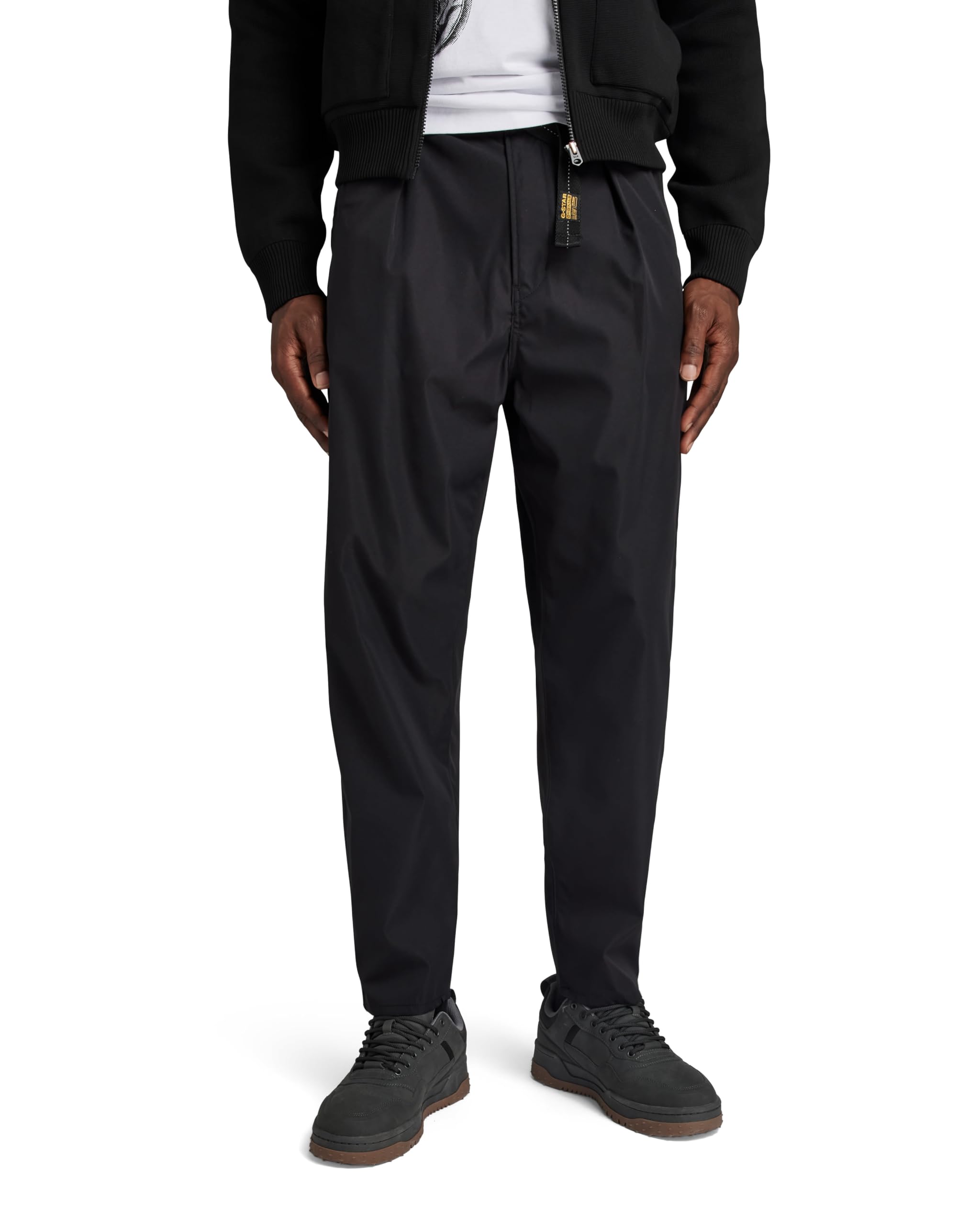 G-STAR RAW Herren Pleated Chino Belt Relaxed, Schwarz (dk Black D24303-D517-6484), 34W / 32L